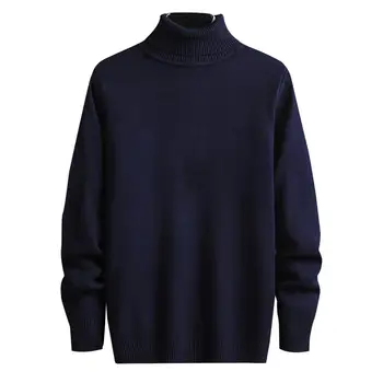 Visoko kvalitetni Muški džemper dugo nosio однотонный pulover s visokim ovratnikom i dugim rukavima, jesensko-zimski džemper za muškarce, Casual odjeća