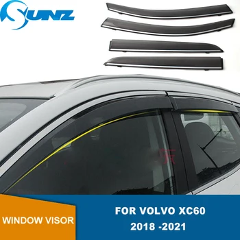 Viziri bočnih prozora za Volvo XC60 2018 2019 2020 2021 4 kom. Sunčane nadstrešnice za zaštitu od kiše za Ventilaciju deflectors Prozorske rešetke Sunčane viziri SUNZ