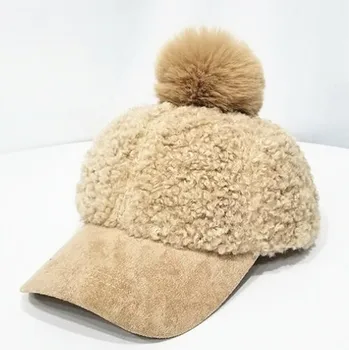Weishang007 Nove zimske ženske Svakodnevne debele tople kape od ovčje vune sa zakrivljenim шляпами-снэпбеками Casquette Gorros