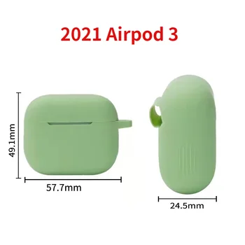 Za AirPods 3 torbica,2021 Magnetski Torbica Bežični Punjenje za AirPods 3 3. Zaštitna Torbica za slušalice Silikonska Kapa sa kukom
