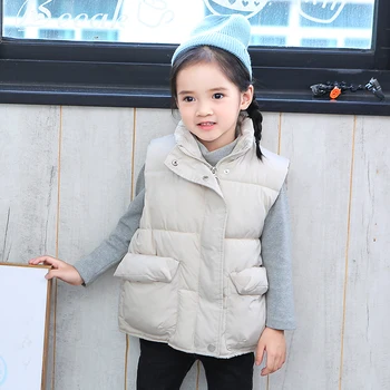 Zadebljanje zime Za djevojčice Topla odjeća Prsluk Dječje jakna bez rukava za djevojčice Zimski prsluk 1 kom. Dječja odjeća