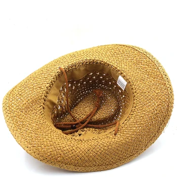 Zapadna kauboj šešir Muška Panama na otvorenom 2021 Ljeto plaža kapu Donje Srebro Vaquero Hombre Шапеу sa širokim poljima muška slamnati šešir od sunca