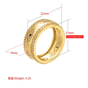 ZHUKOU 8x22 mm prikladniji mesinga Crystal Okruglo donje prsten za žensko vjenčano prstenje/Vjenčano prstenje Prijatelji Poklon za rođendan Poklon na party Model:VJ15