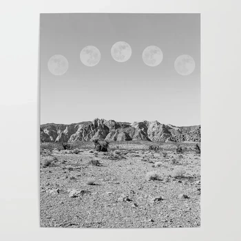 Zid Umjetnost Platnu Home Dekor Slikarstvo HD Tisak je Moderna Plakati Pusti Lunarne Grebena Cuadros Modularni Slike Kanjona Za Dnevni boravak