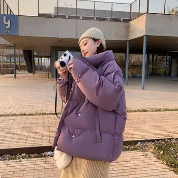 Zima 2022 Novi stil Jaknu sa pamučnom postavom Ženska kratka jakna na пуховике u korejskom stilu Ženska jakna za kruh