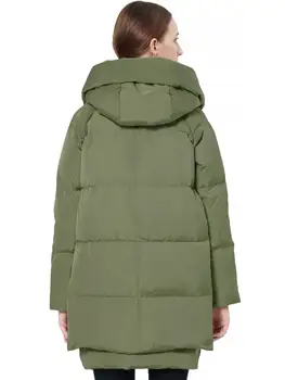 Zima toplo dolje jaknu, Kaput za žene 2021 Vintage Luksuzni prevelike s kapuljačom jednobojnu овечья dlaka je Debela ватники 2022 odjeća