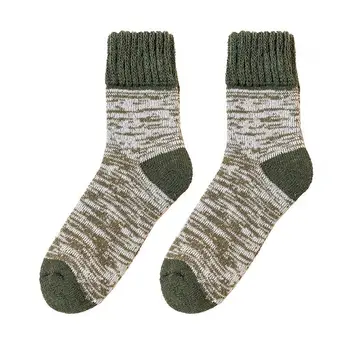 Zimske obložen muške čarape Tople vunene čarape Muške plus baršun Duge čarape za posade Super fat однотонный čarapa Od hladnoće