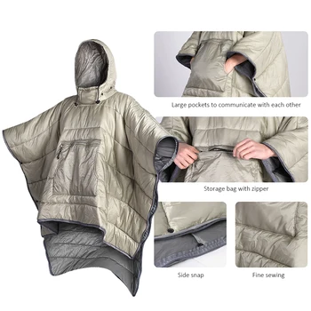 Zimski kaput-pončo vreća za Spavanje za kampiranje Vodootporan Plašt Lijeni Torbe Spavaš Deka Deka za Kampiranje na otvorenom Brza dostava