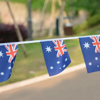 Zwjflagshow Australija zobene pahuljice zastava banner 20 kom. AU Australija Niz Zastavu Zemlje Zobene pahuljice Plamenac Banner Ukras