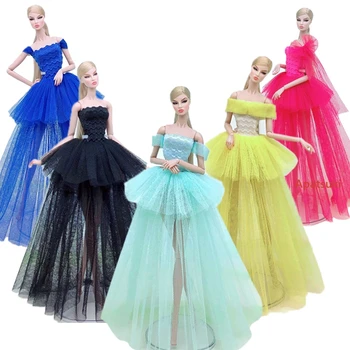 Šareni Moderan haljinu za lutke Barbie, Odijevanje Odjeće Višeslojne vjenčanica 1/6 BJD Pribor za lutke DIY Dječje igračke