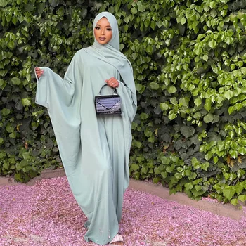 Ženska молитвенная odjeća Ramazan Nida Muslimanski Hidžab Haljina Slobodni Rukav šišmiš Dubai Abaja Turska Islamska Odjeća Джилбаб Никаб Джеллаба