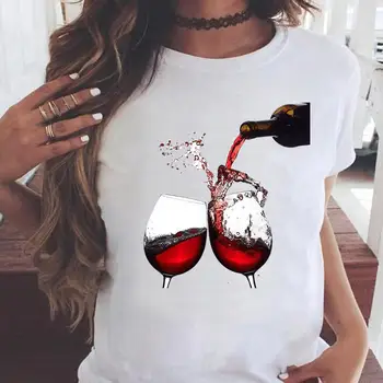 Ženske majice Vino Slatka 3D Ispis 90-ih godina kratkih rukava Moda Crtani Grafički Print Ženska Ljetna Majica t-Shirt Majica