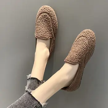 Мяогуань 2021 Mekane, ženske ulične modne cipele na ravnim potplatima Mekane udobne mokasinke Obuća Ženska cipele Zapatos De Mujer