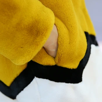 Нерадзурри šarene zimske kolaž kaput od umjetnog krzna elegantne ženske korejski modni krzneni kaput od umjetnog krzna, ženska, krzno jakna