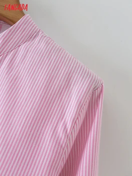 Тангада 2021 Jesenski ženska prugasta хлопковая bluzu s po cijeloj površini dugi rukav Moderan ženski uredski ženska košulja 4T112