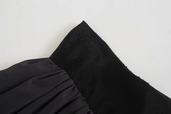 Увядшая Engleska Stil Vintage Moda Elegantna Visoka struka Prugasta плиссированная suknja Midi Ženska Faldas 2021 Kolač Duge suknje, Ženske