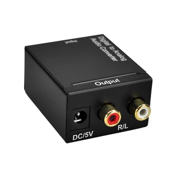 Цифроаналоговый Аудиопреобразователь Fiber-optički Toslink Koaksijalni Signal na RCA R/L Audio Dekoder SPDIF ATV Pojačalo DAC
