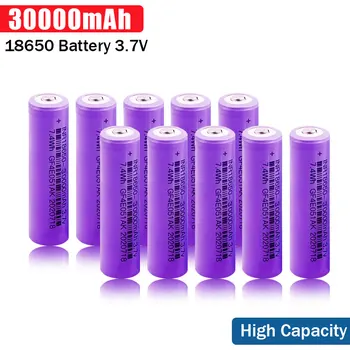 1-20ШТ Punjive 18650 3,7 U 30000mah Litij baterija baterija baterija baterija Baterija Zavarivanje Nikla Lisnato Baterije Za DIY Baterije Svjetiljke