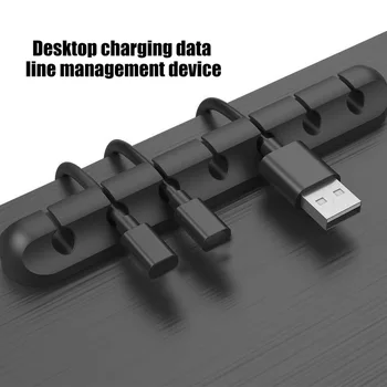 1/3 KOM Kabel za navijanje telefona Kabelski Organizator Držač USB kabla Stezaljka za upravljanje likvidacija Držač slušalice Silikonska Držača punjača Stezaljke