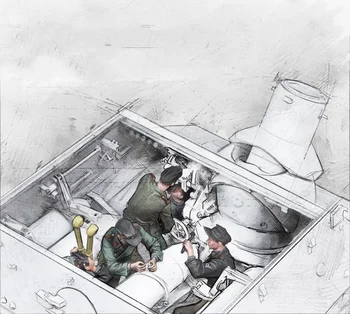 1/35 Lijevanje pod pritiskom Proizvodnju Smole Vojnika iz Drugog svjetskog rata Tenk Vojnika Model Smole Siva Model Uncolored