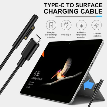 1,5 m Prijenosni Punjač tipa C za Surface Pro 3/pro4/pro5/pro6/2. knjiga/knjiga/GO/Laptop 1/2 Priključak za Punjač 12/15 Kabel Za Punjenje