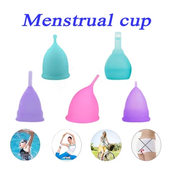 1 Kom. Medicinska silikonska ženska higijena Menstrualna šalica Meka ženska menstrualna šalica Menstrualna Šalice i Razne Menstrualne Šalice