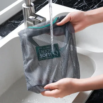 1 Kom Reusable Mrežaste vreće Za Skladištenje Voća I Povrća, Rotirajući Shopping bag, Mrežica Organizator Za proizvode za kupaonicu