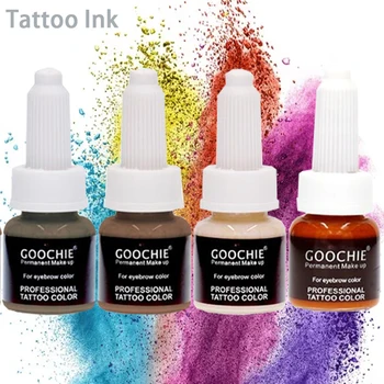 1 kom. Stručni Tinta za tetoviranje GOOCHIE Pigment za микроблейдинга 10 ml/boca Pigment za obrve za tetovaže Intenzivne tinte 6 boja