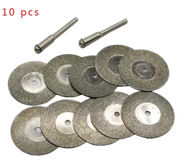 10 kom 30 mm Diamond Brušenje krug s dva оправками s koljenica 3 mm za rotirajući alat Dremel
