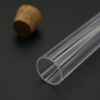 10 kom/pak. od 18x105 mm Transparentan Laboratorijske Prozirne plastične epruvete sa čepom Školske Laboratorijski pribor