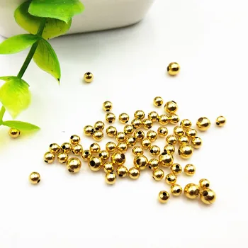 100 KOM 2/2,4/3/4 mm od Nehrđajućeg Čelika Zlatne Okrugle Razuporne Perle DIY Ručne izrade Metalne Slobodan Perle Za izradu nakita DIY
