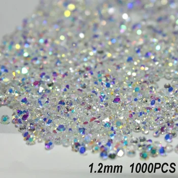 1000 kom. perle od kavijara Crystal Sićušnih Dijamanata Manikura Staklene Kuglice Mikro Kuglice Ukrasi za nokte u DIY Ovjes Pribor za nokte