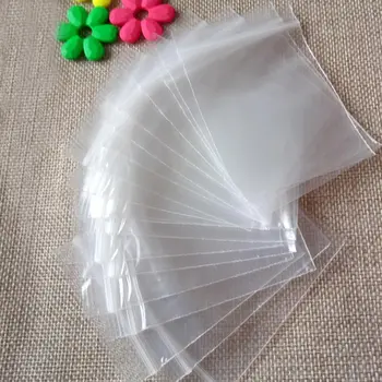 100pc Bijele Vrećice Na Munje Prozirne Plastične Vrećice Prozirnu Plastičnu vrećicu S Patent-Zatvarač Za Tkanine/Božić/pokloni/Pakiranje Nakita Torba Za Zaslona