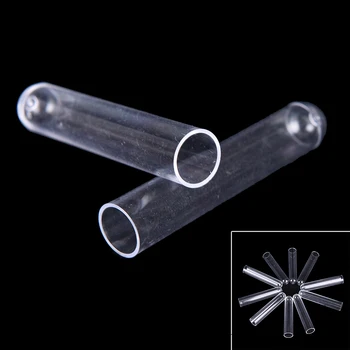 10шт 12*60 mm Prozirne Plastične Epruvete Čvrsti Plastični Epruveti Za Epruvete Za Uredski Školski Kemije
