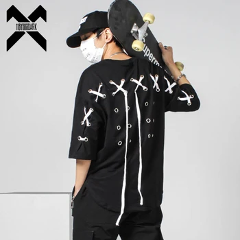 11 BYBB Tamna majica za skateboarding u stilu hip-hop za muškarce 2021 sa žice na leđima Dizajn ulične odjeće Funkcionalne majice pamučne majice tees WB199