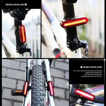 120 Lumena USB Punjiva Biciklistička Fenjer Biciklizam dugo Svjetlo LED Stražnja svjetla Vodootporan MTB Cestovni Bicikl Stražnje Svjetlo za Bicikl