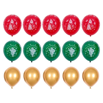 15 kom. Djed Mraz Latex baloni Božićno Drvce Los Konfete Metalne Kuglice Od Božića Obiteljska stranka Nakit Dječja igračka