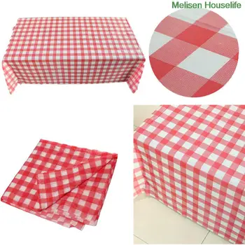 180 cm*180 cm Crveni Pamuk jednokratni Plastični stolnjak za stranke za roštilj na otvorenom za piknik