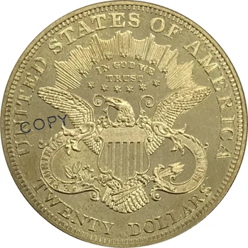 1907 Sjedinjene Države 20 Dolara zlatnik Mesing kolekcionarstvo Primjerak kovanice
