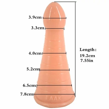 192 mm Velike kupastog oblika Analni čep Dildo Sex igračke za žene Masturbacija je Gubitnik Analni čep Vaginalni Masaža Anusa Erotske priče za odrasle