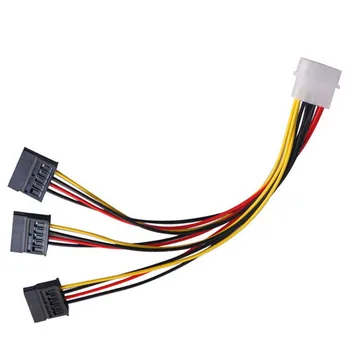 1pc 4-Pinski Konektor IDE Molex Do 3 Uzastopna ATA i SATA Konektori produžni kabel Razdjelnik Napajanja Konektori Za Povezivanje Računala I Plug-in