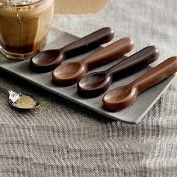 1pc 6 Rupa Žlica Oblik Čokolade Oblik Silikon DIY Keks Žele Puding od Čokolade Led Alati Za Pecivo Žličica Dizajn Kalup Za Tortu