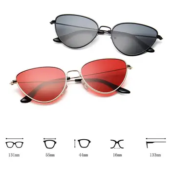 1pc novi trend Sunčane naočale Mačka oko retro naočale za muškarce i žene Trendy sunčane naočale u metalnom ivicom 2021 poklon za Valentinovo