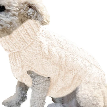 1pc Zimski Džemper za pse Odjeća za male pse Džemper za štene za kućne ljubimce pse Kukičanih Tkanina Džemper Za štene Mačke Kaput