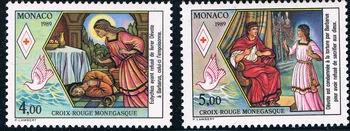 2 kom./compl. Nova poštanska marka Monako 1989 Marka Zaštitnika Dwight MNH