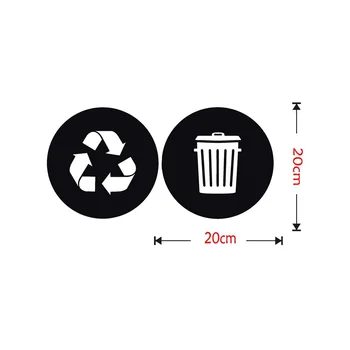 2 Kom. Kreativni Kanta za smeće Zidne Naljepnice s Logotipom Home Dekor Za zaštitu Okoliša Naljepnica na zidu s natpisom 