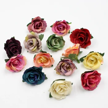 20 kom./lot 3,5 cm mini svilene krunica ruže umjetno cvijeće za vjenčanje nakit kuće DIY cvijet zid album poklon kutija zanatske cvijeće