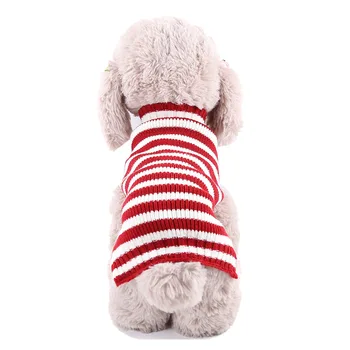 2020 Božićni poklon za kućne ljubimce Prugasti Džemper za pse Zimska odjeća za pse Jazavčar Kardigan Pletene Kostim Mačke za Sfingu