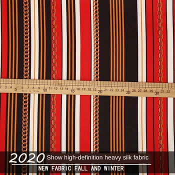 2020 Teške Svilene Lanac Dizajn U Europskom I Američkom Stilu S Visokim Rasponom Digitalnih Tiskane Tkanine Za Haljine