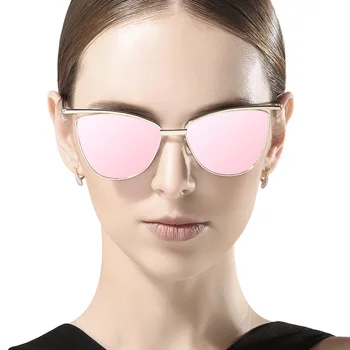 2021 Brand dizajner mačje oči crvene sunčane naočale ženske berba nijanse tonirana u boji leće ženske žute naočale sunčane naočale oculos uv400
